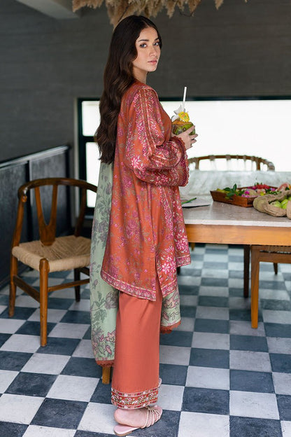 Cross Stitch | Cotton Satin 25 | AUTUMN GLAZE - is Coral dress from Cross Stitch - Ladies Clothes - Maria Faisal