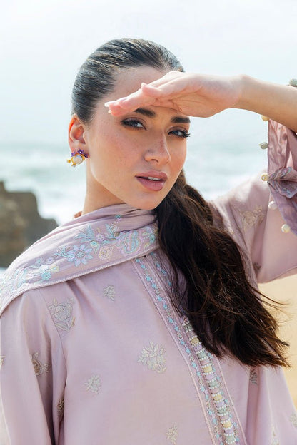 Cross Stitch | Cotton Satin 25 | BLOSSOM TINT - is Soft Lilac dress from Cross Stitch - Ladies Clothes - Maria Faisal