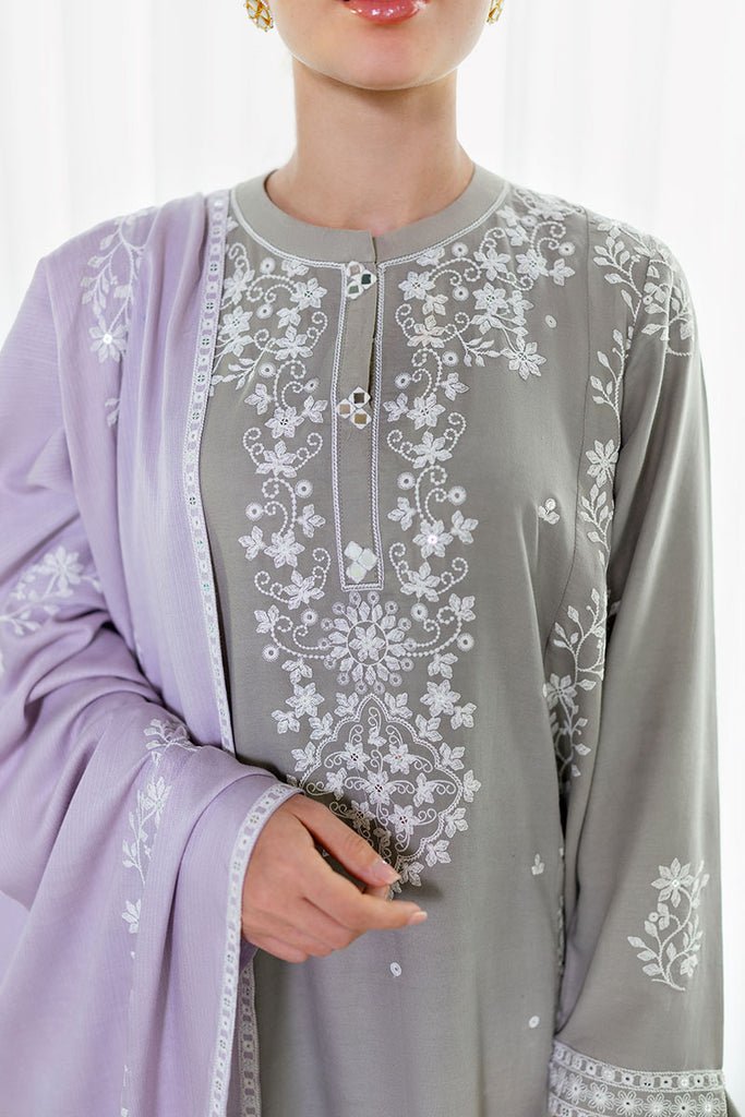 Cross Stitch | Cotton Satin 25 | ETHEREAL VEIL - is Satin dress from Cross Stitch - Ladies Clothes - Maria Faisal