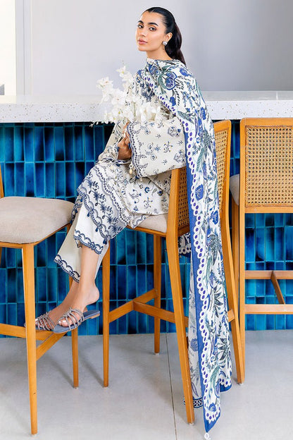 Cross Stitch | Cotton Satin 25 | IVORY ORCHID - is White dress from Cross Stitch - Ladies Clothes - Maria Faisal