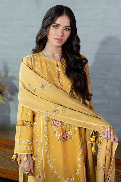 Cross Stitch | Cotton Satin 25 | ROSETTE BLISS - is Mustard Yellow dress from Cross Stitch - Ladies Clothes - Maria Faisal