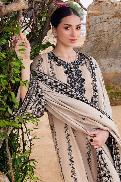 Cross Stitch | Cotton Satin 25 | WOVEN GRACE - is Pale Brown dress from Cross Stitch - Ladies Clothes - Maria Faisal