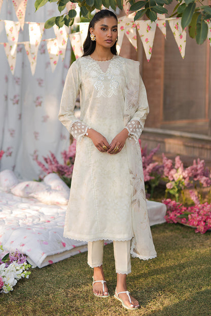 Cross Stitch | Eid Lawn 24 | WHISPERING WHITE - Maria Faisal