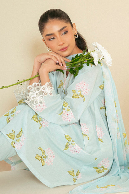 Cross Stitch | Daily Lawn 24 | DIM GRAY-3 PIECE LAWN SUIT - Ladies Clothes - Maria Faisal