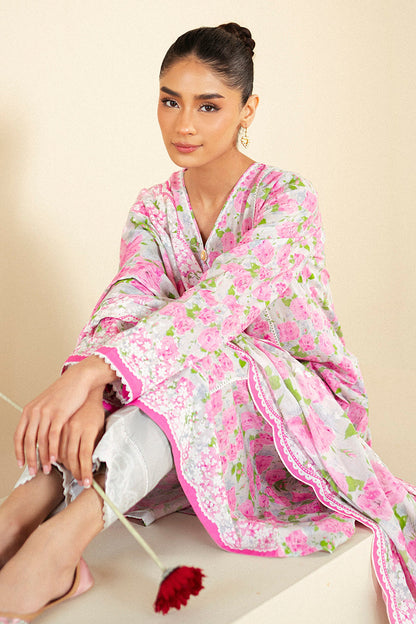 Cross Stitch | Daily Lawn 24 | FLORAL WIND-3 PIECE LAWN SUIT - Ladies Clothes - Maria Faisal