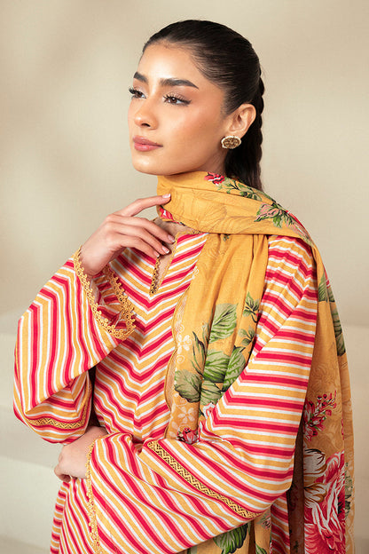 Cross Stitch | Daily Lawn 24 | GOLDEN ROSADO-3 PIECE LAWN SUIT - Ladies Clothes - Maria Faisal