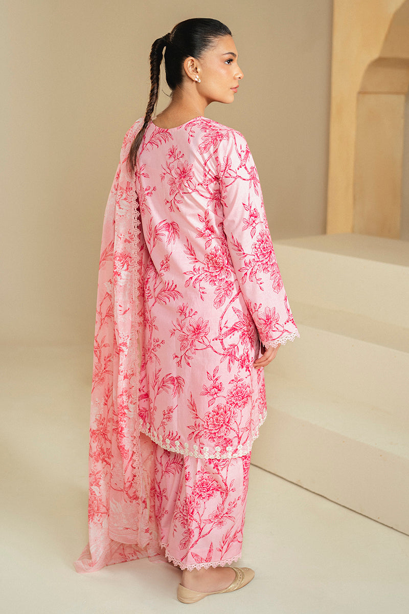 Cross Stitch | Daily Lawn 24 | SHADED PINK-3 PIECE LAWN SUIT - Ladies Clothes - Maria Faisal