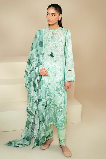 Cross Stitch | Daily Lawn 24 | MINTY MEADOW-3 PIECE LAWN SUIT