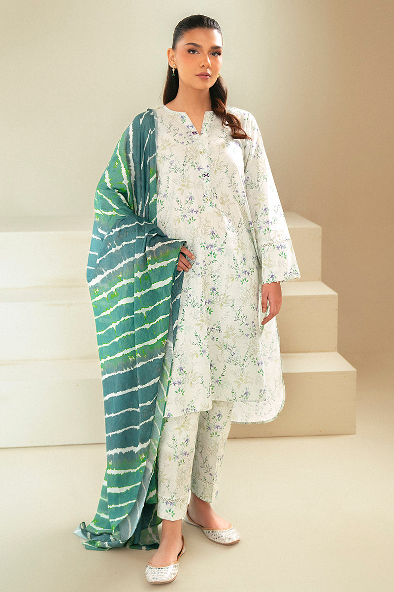 Cross Stitch | Daily Lawn 24 | LAUREL MINT-3 PIECE LAWN SUIT - Ladies Clothes - Maria Faisal