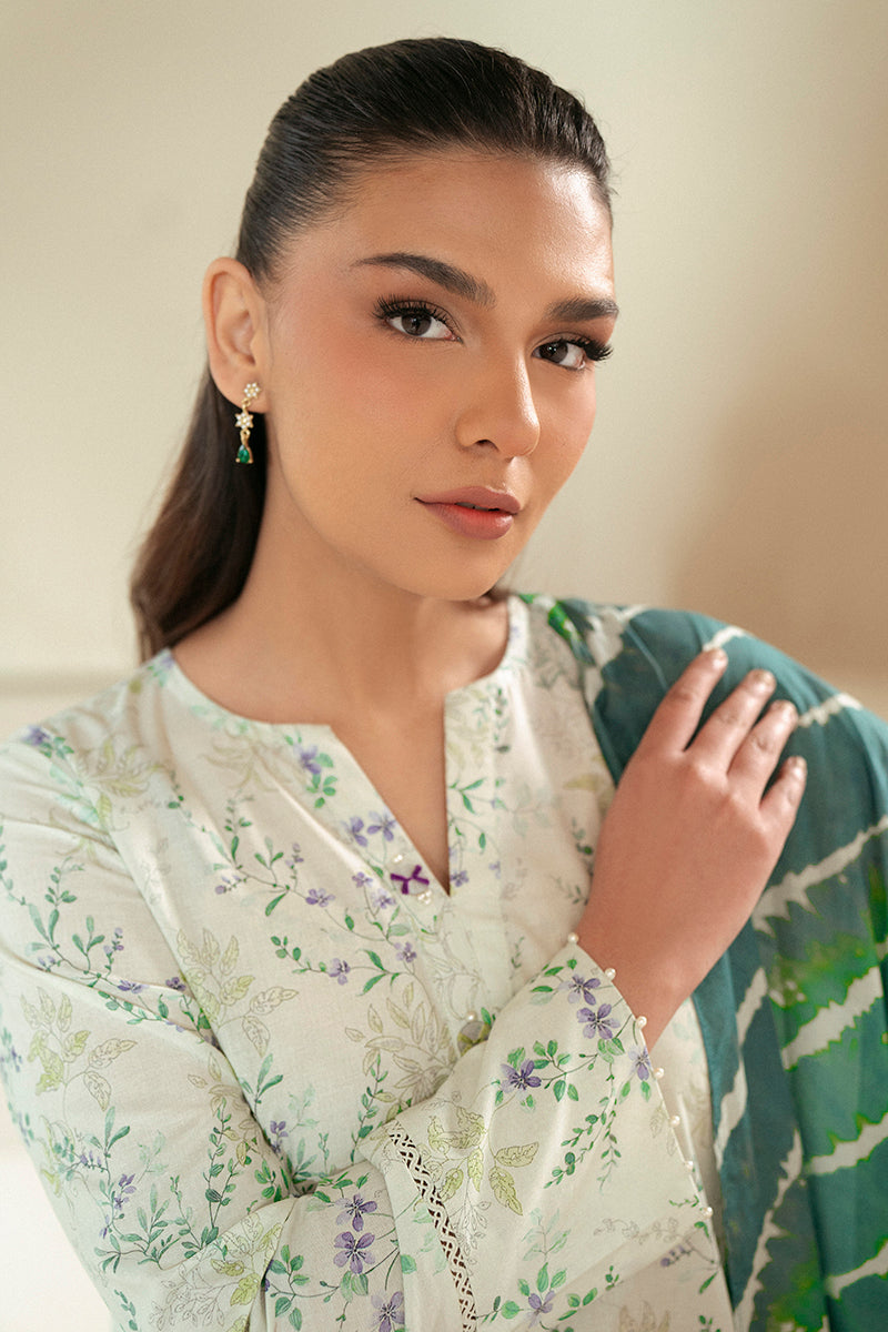 Cross Stitch | Daily Lawn 24 | LAUREL MINT-3 PIECE LAWN SUIT - Ladies Clothes - Maria Faisal