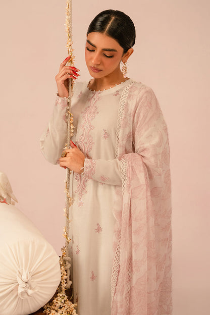 Cross Stitch | Mahiri Embroidered Collection 24 | Ivory Cream - Ladies Clothes - Maria Faisal