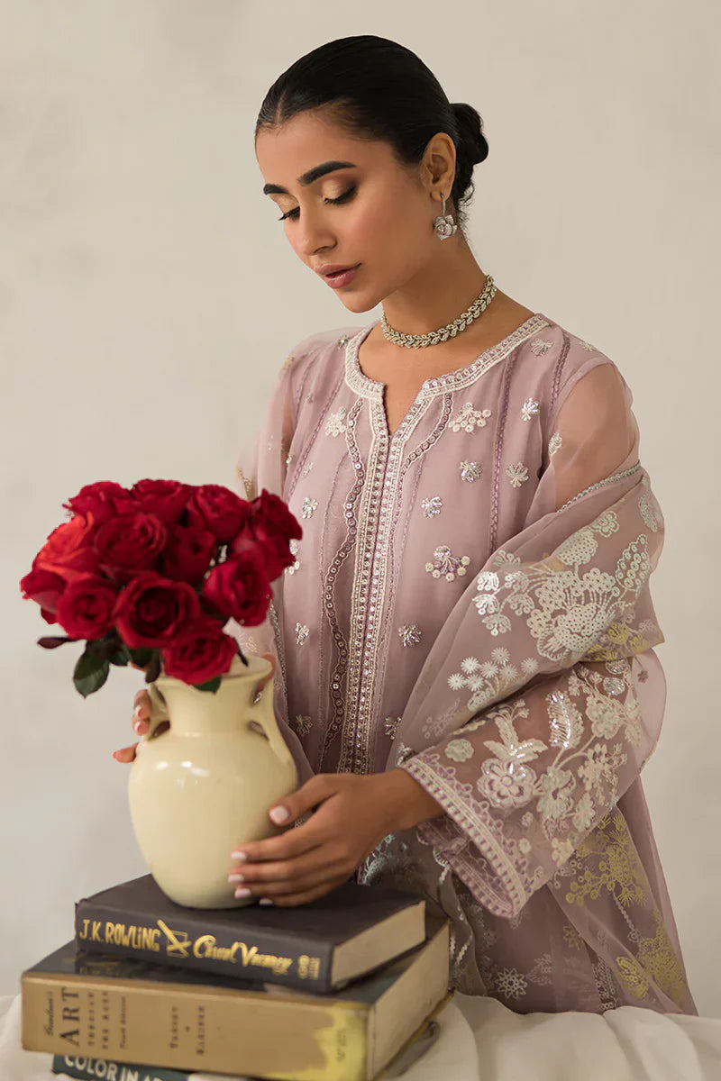 Cross Stitch | Luxe Atelier 24 | Mauve Somber - Ladies Clothes - Maria Faisal
