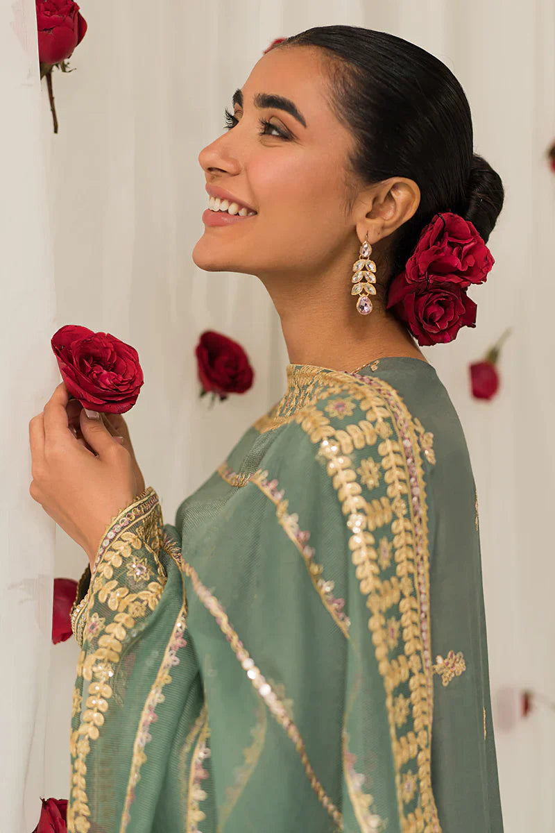 Cross Stitch | Luxe Atelier 24 | Garland Sage - Ladies Clothes - Maria Faisal