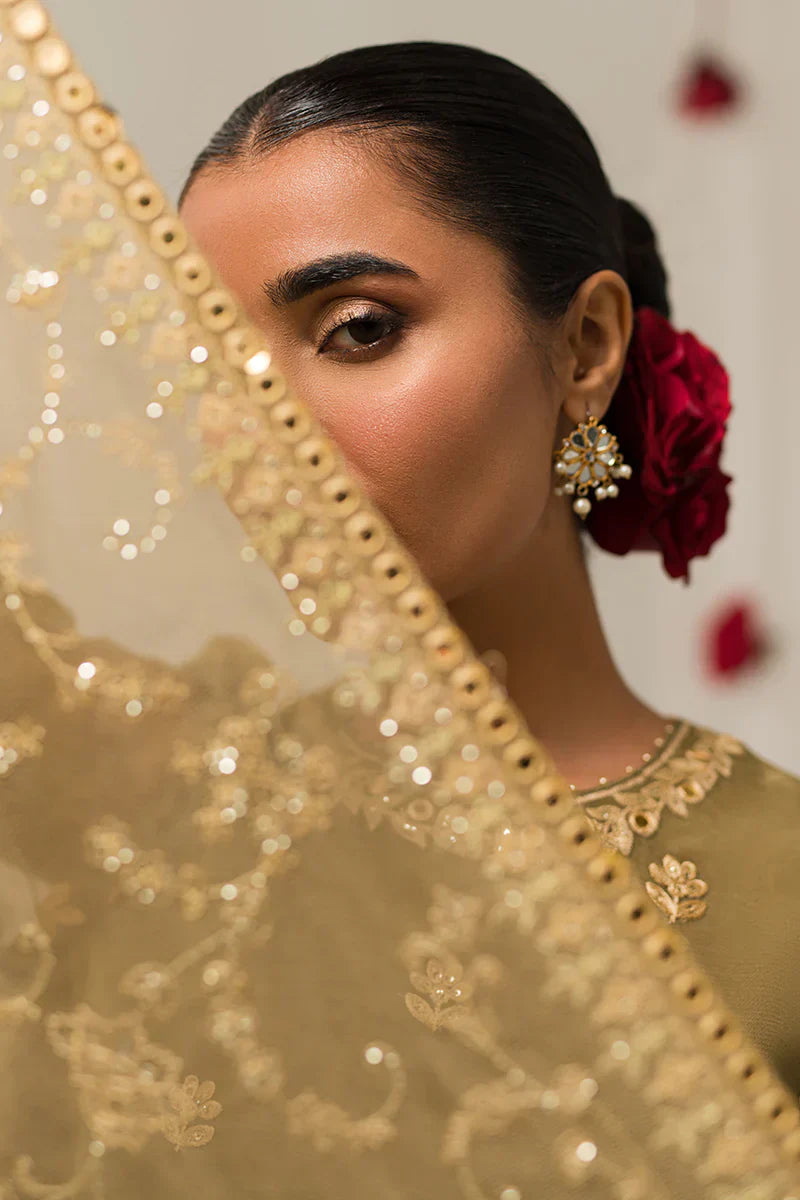 Cross Stitch | Luxe Atelier 24 | Olive Gleam - Ladies Clothes - Maria Faisal