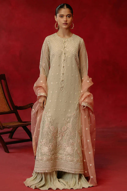 Cross Stitch | Luxe Atelier 24 | Pistachio Dawn - Ladies Clothes - Maria Faisal