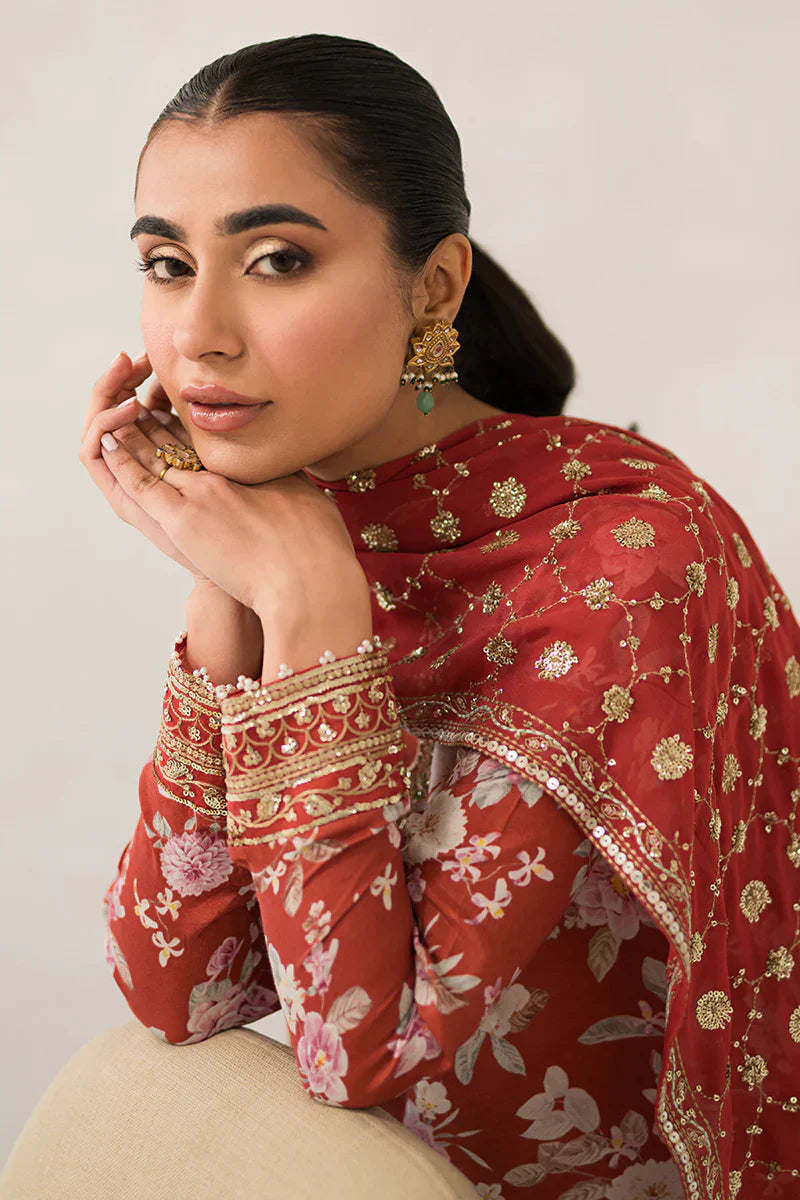 Cross Stitch | Luxe Atelier 24 | Crimson Glow - Ladies Clothes - Maria Faisal