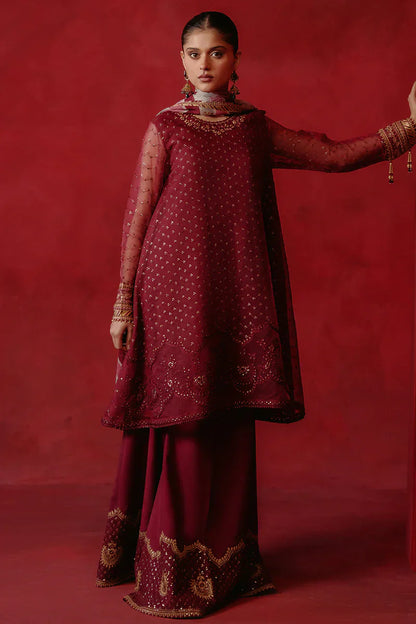 Cross Stitch | Luxe Atelier 24 | Red Ochre - Ladies Clothes - Maria Faisal