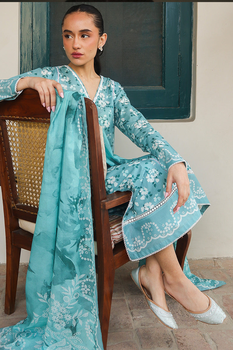 Cross Stitch | Printed Lawn | BLUE CHARM - Ladies Clothes - Maria Faisal