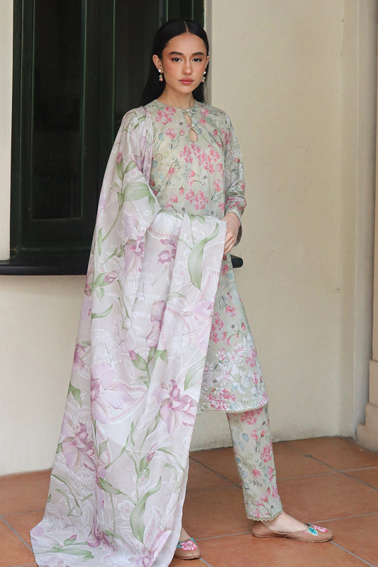 Cross Stitch | Printed Lawn | OLIVE AURA - Ladies Clothes - Maria Faisal