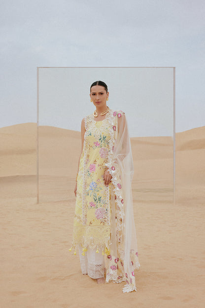 Saira Rizwan | Luxury Lawn 26 | AREZOU-SRL26-04 - Dress - available at Maria Faisal in UK and USA.