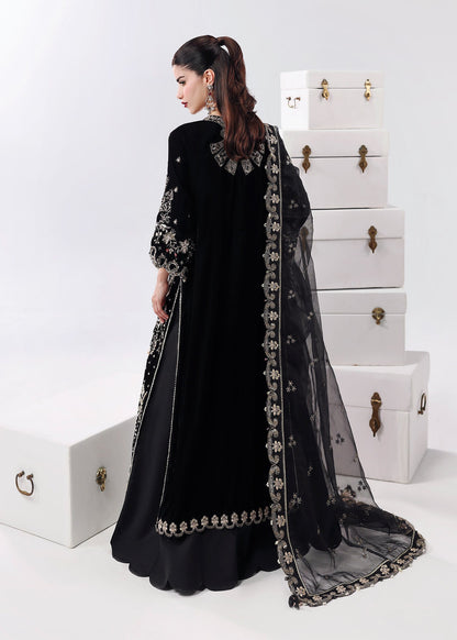 Sardinia | Lamore Luxury Handwork Edit 25 | Black Swan - Wedding Dress - available at Maria Faisal in UK and USA.