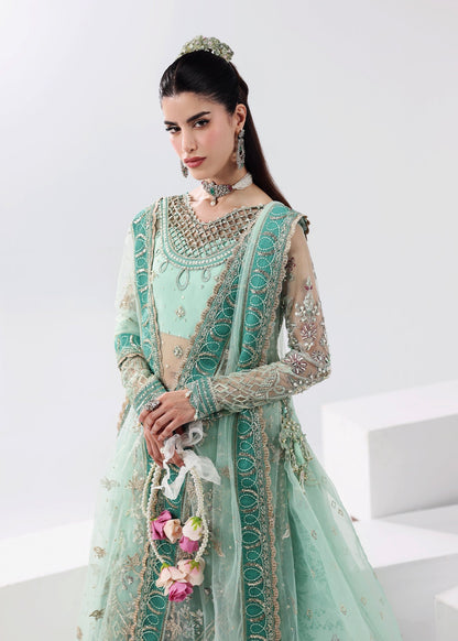 Sardinia | Lamore Luxury Handwork Edit 25 | Crystal Bloom - Wedding Dress - available at Maria Faisal in UK and USA.