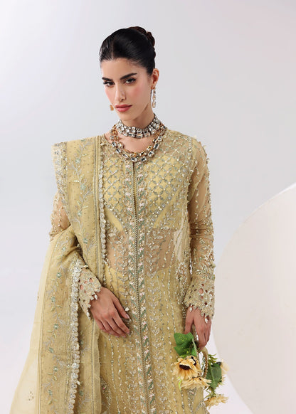 Sardinia | Lamore Luxury Handwork Edit 25 | Amber haze - Wedding Dress - available at Maria Faisal in UK and USA.