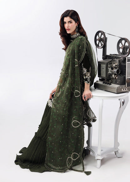 Sardinia | Lamore Luxury Handwork Edit 25 | Black Swan - Wedding Dress - available at Maria Faisal in UK and USA.