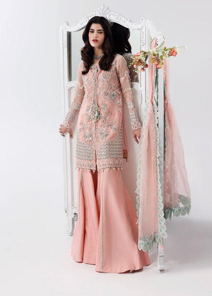 Sardinia | Lamore Luxury Handwork Edit 25 | Rose Dust - Wedding Dress - available at Maria Faisal in UK and USA.