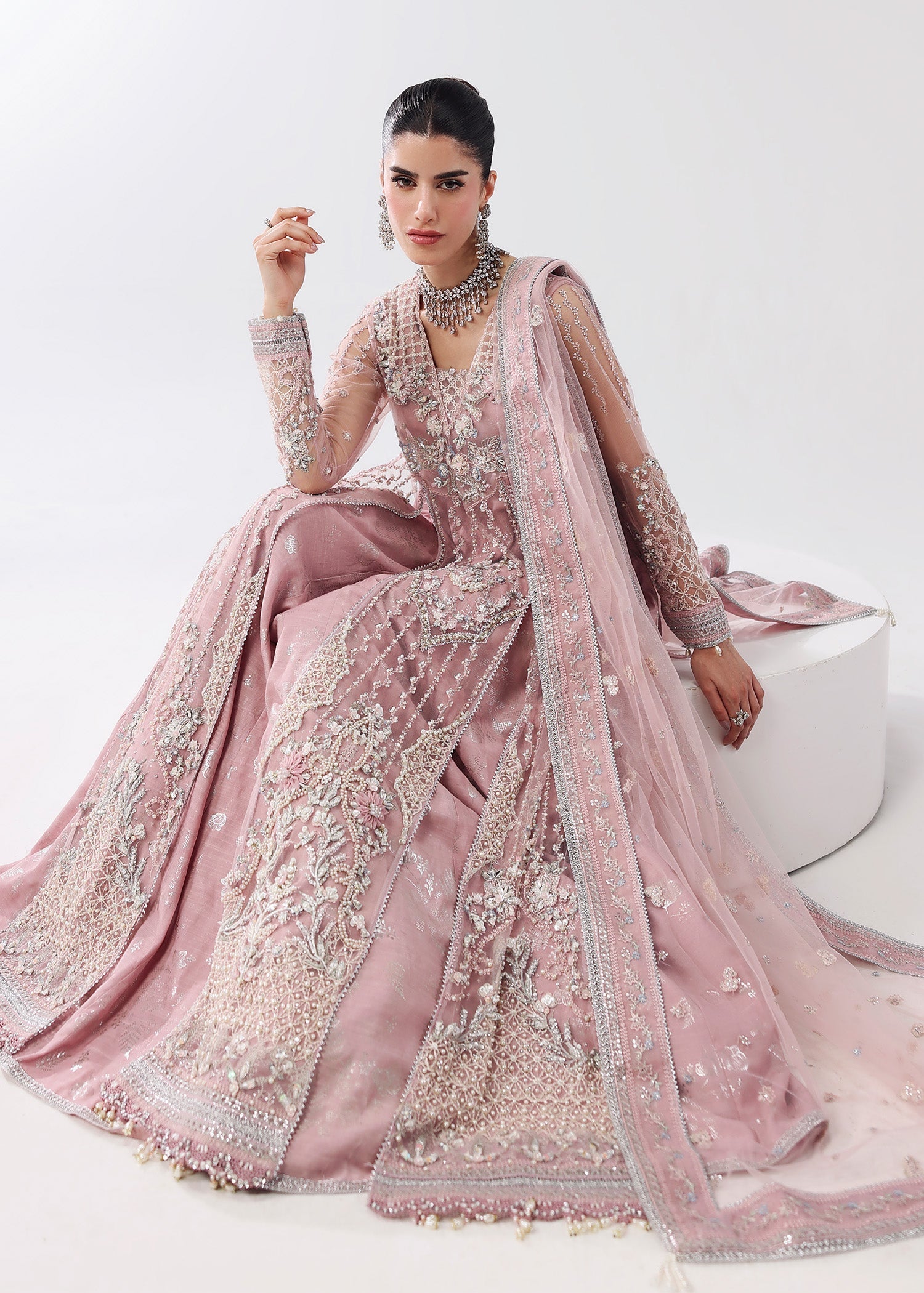 Sardinia | Lamore Luxury Handwork Edit 25 | Lilac luxe - Wedding Dress - available at Maria Faisal in UK and USA.