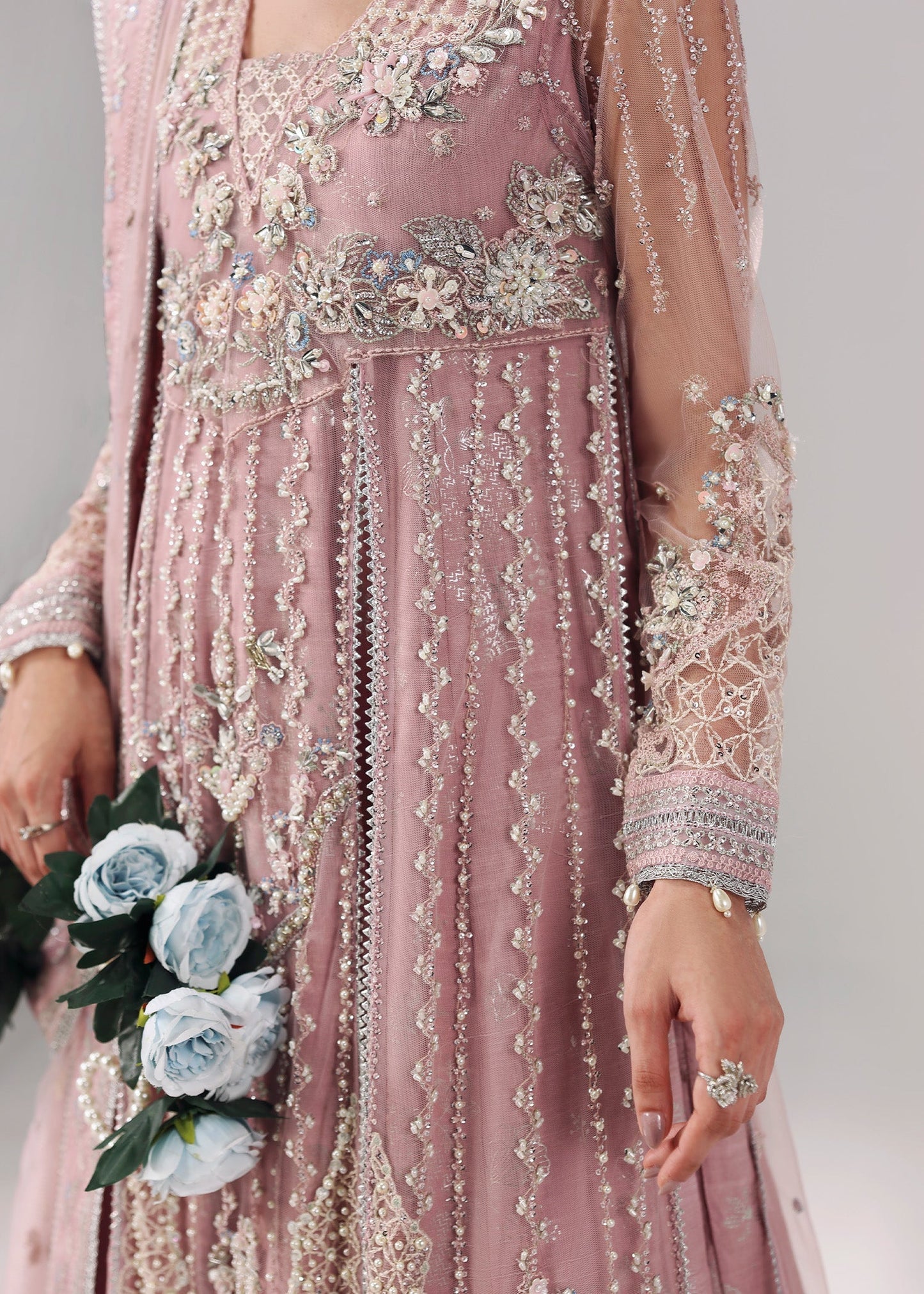 Sardinia | Lamore Luxury Handwork Edit 25 | Lilac luxe - Wedding Dress - available at Maria Faisal in UK and USA.