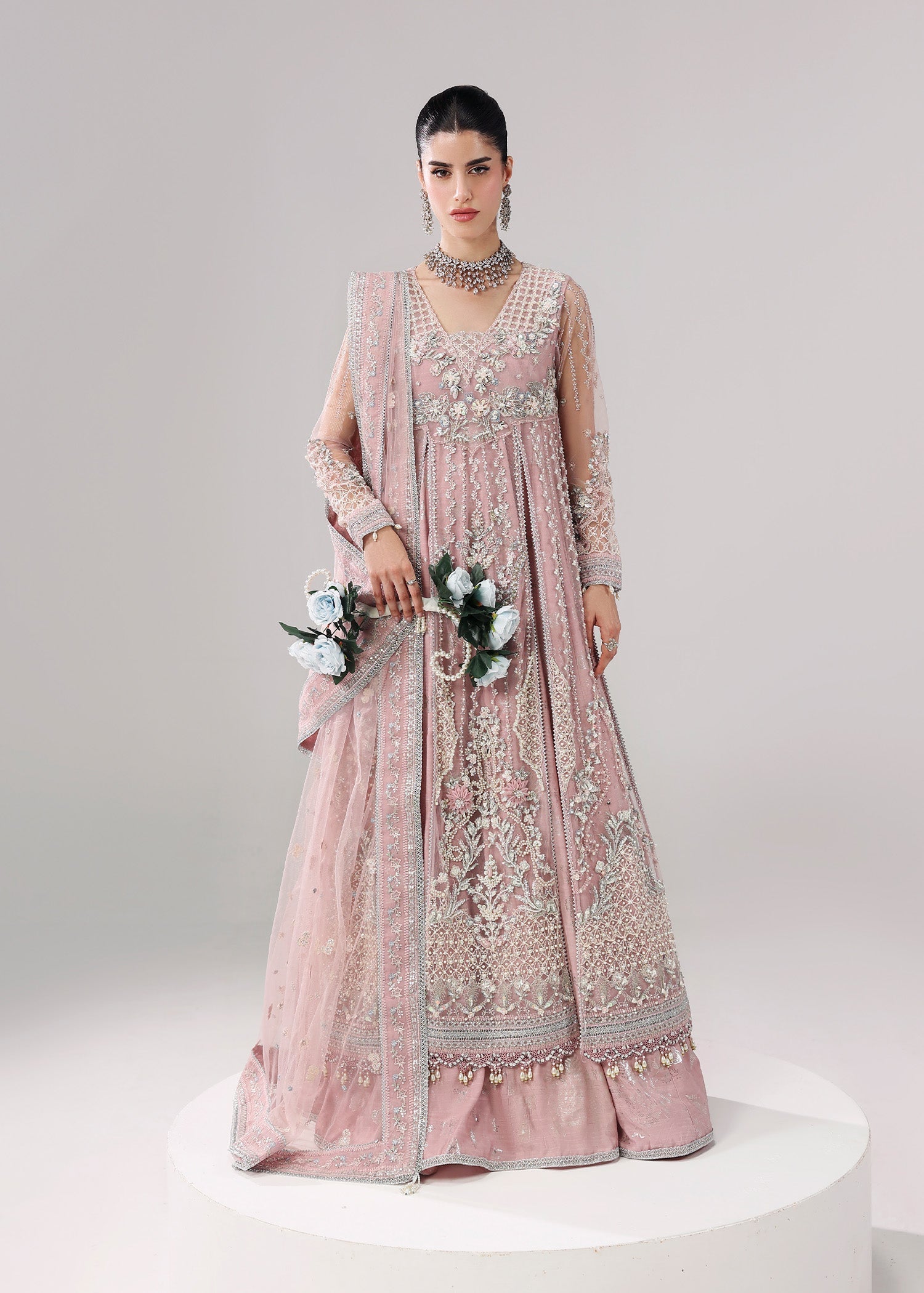 Sardinia | Lamore Luxury Handwork Edit 25 | Lilac luxe - Wedding Dress - available at Maria Faisal in UK and USA.