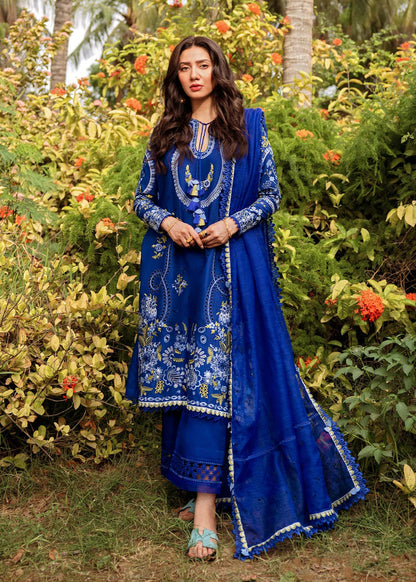 Sadaf Fawad Khan | Lawn 24 | Dalia (A) - Designer Dress with Intricate embroidery and embellishments. Shop elegent wedding dress at Maria Faisal.