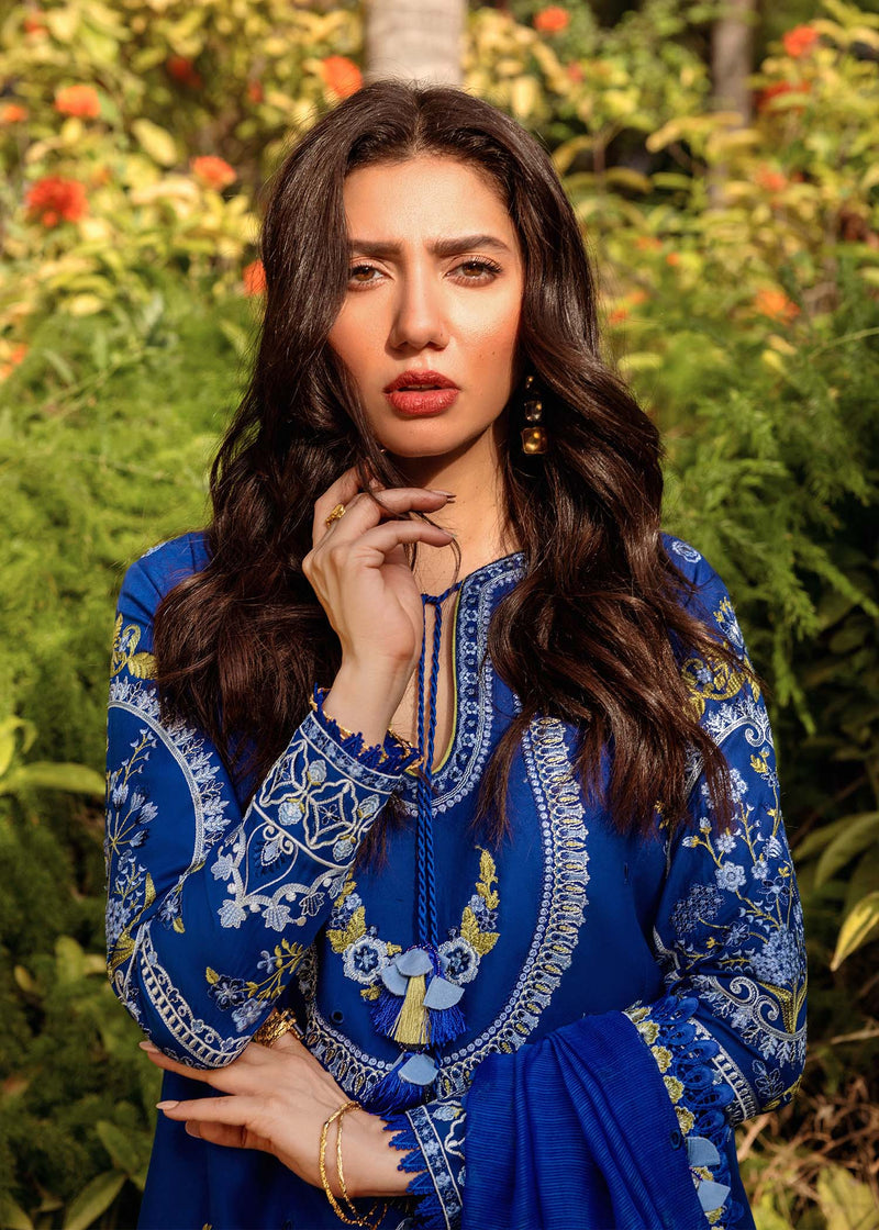 Sadaf Fawad Khan | Lawn 24 | Dalia (A) - Designer Dress with Intricate embroidery and embellishments. Shop elegent wedding dress at Maria Faisal.