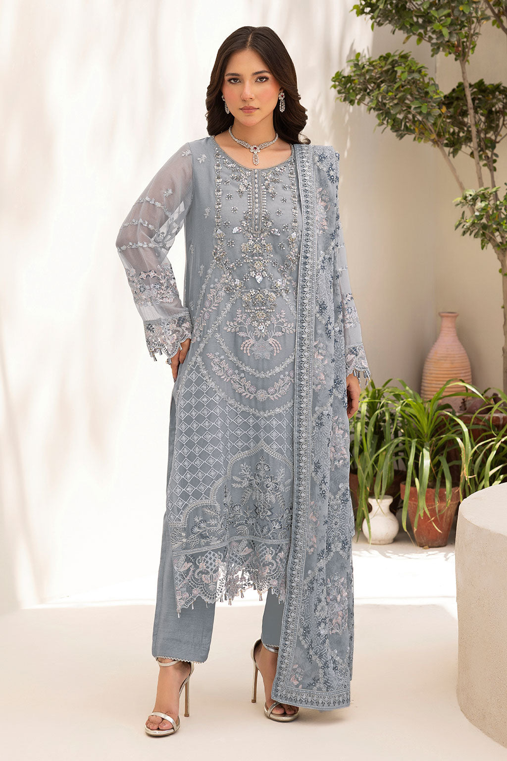 Ramsha | Dastaan Formals | T-505 - Formal Dress - available at Maria Faisal in UK and USA.
