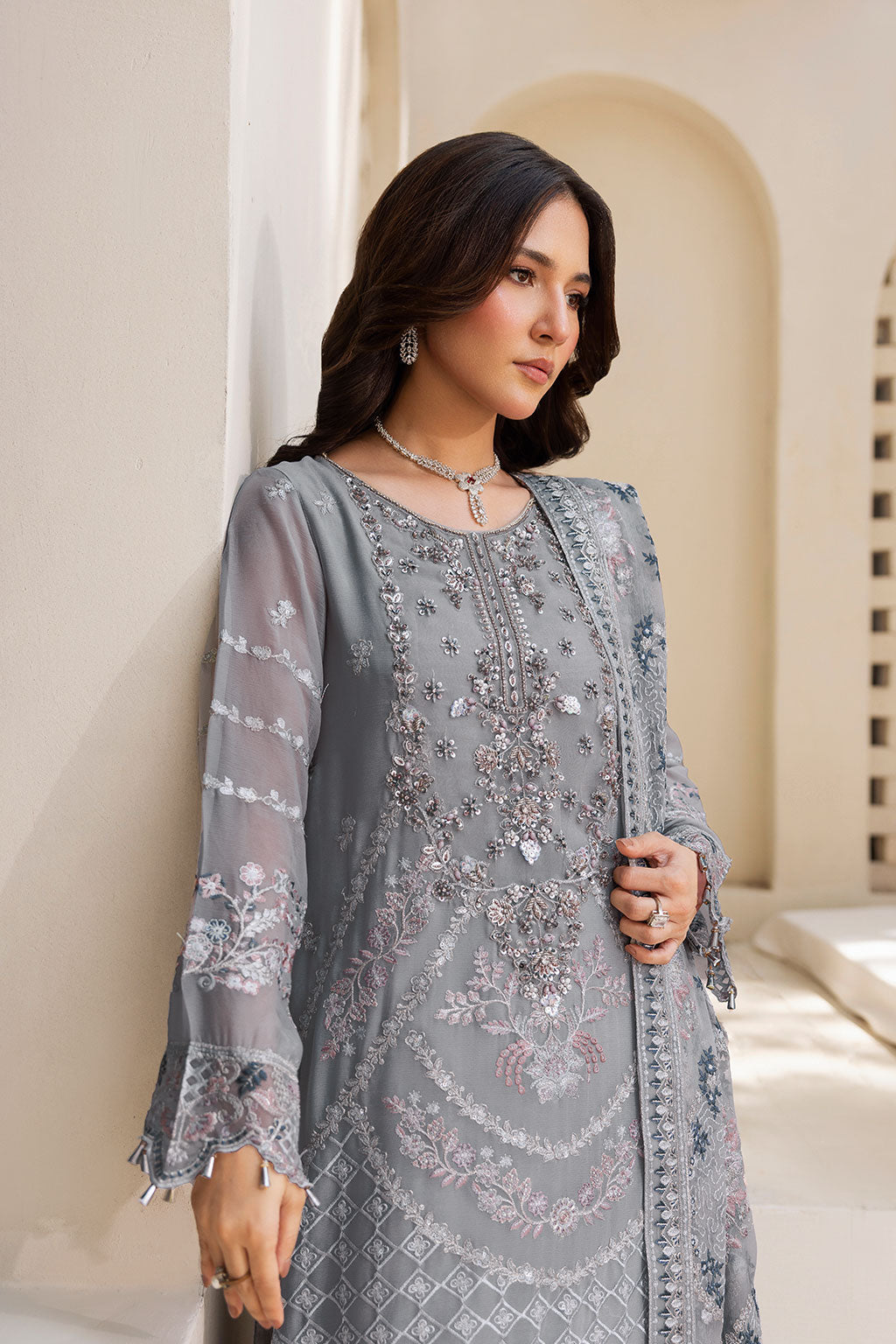 Ramsha | Dastaan Formals | T-505 - Formal Dress - available at Maria Faisal in UK and USA.