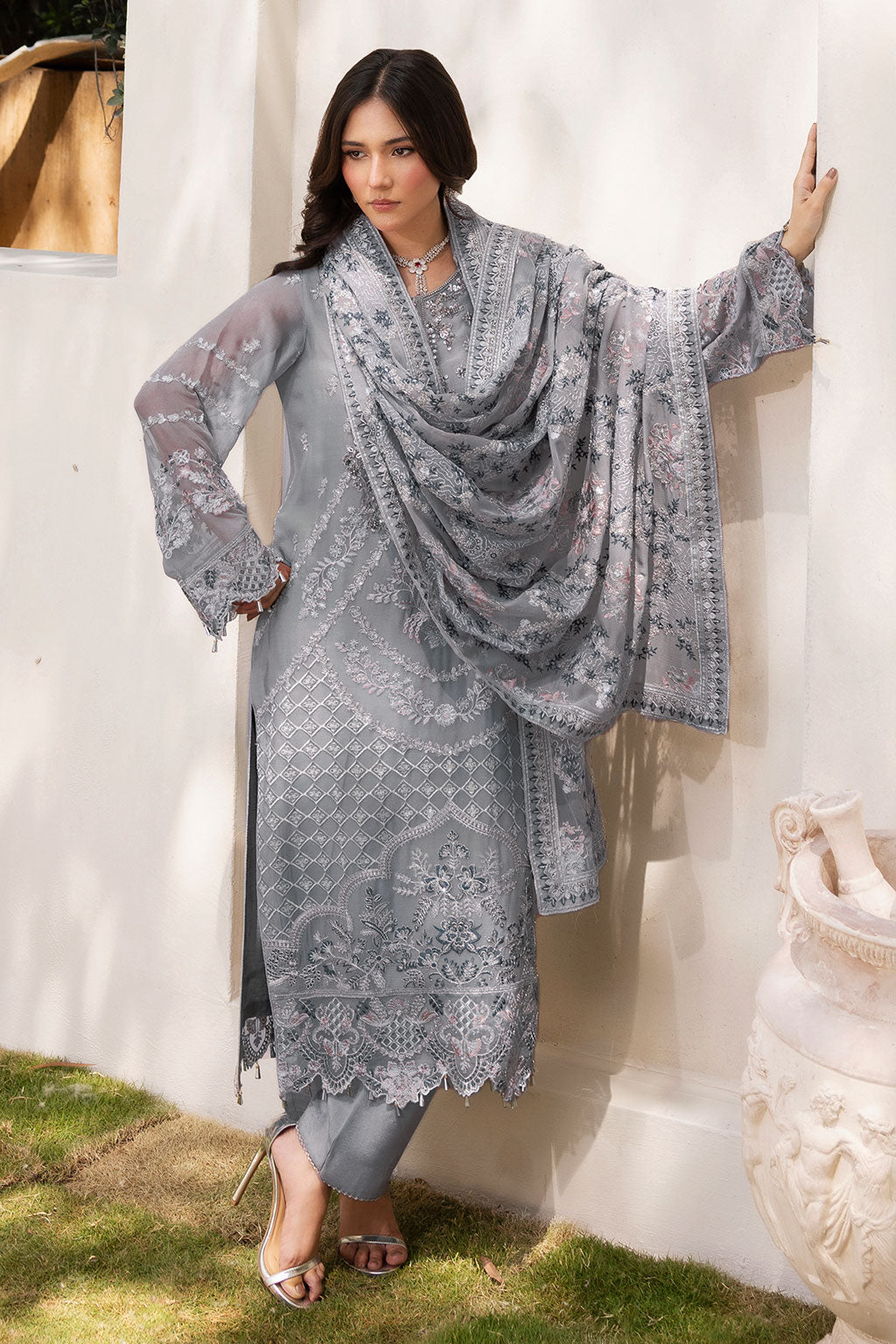 Ramsha | Dastaan Formals | T-505 - Formal Dress - available at Maria Faisal in UK and USA.
