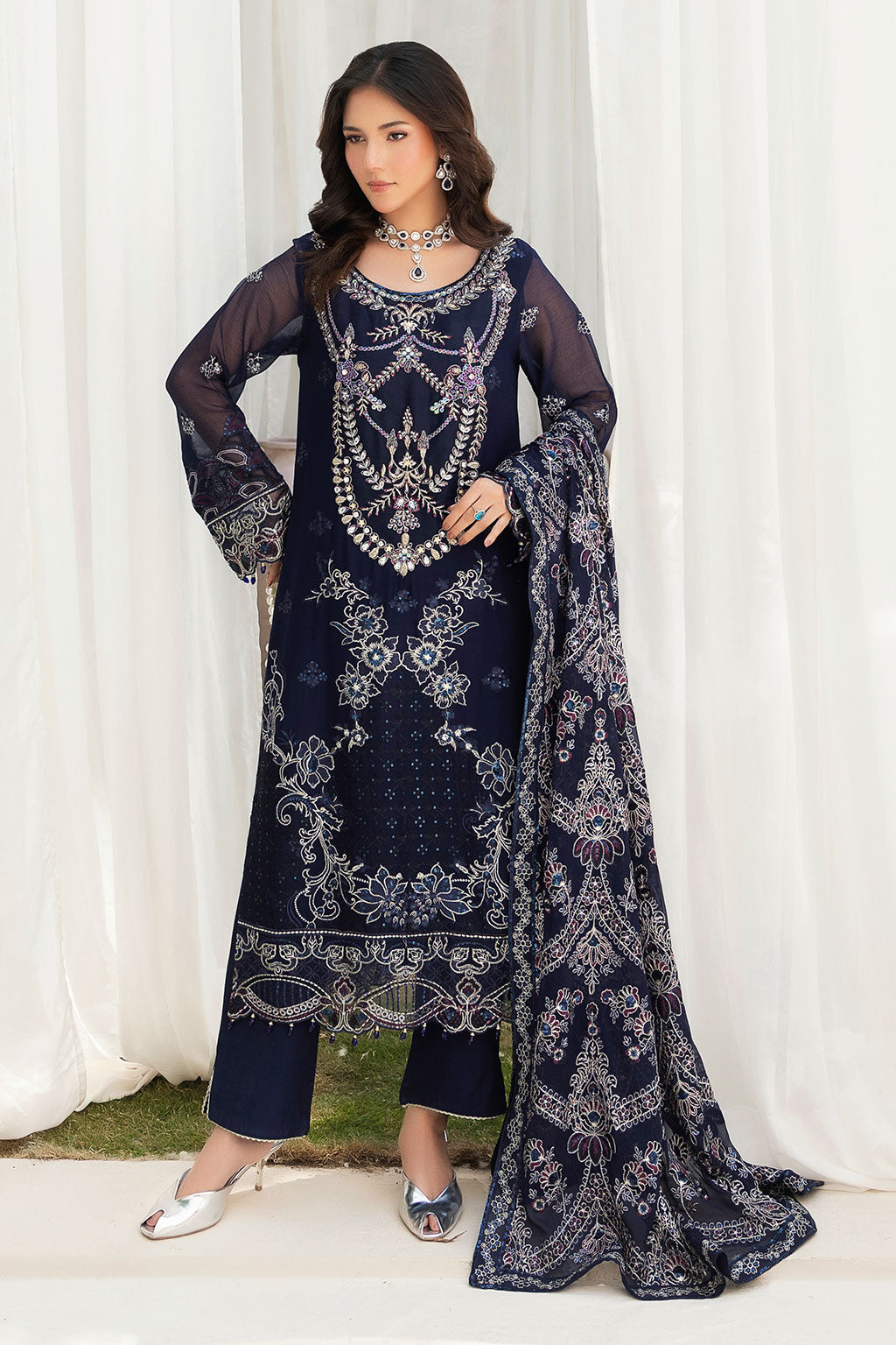 Ramsha | Dastaan Formals | T-501 - Formal Dress - available at Maria Faisal in UK and USA.