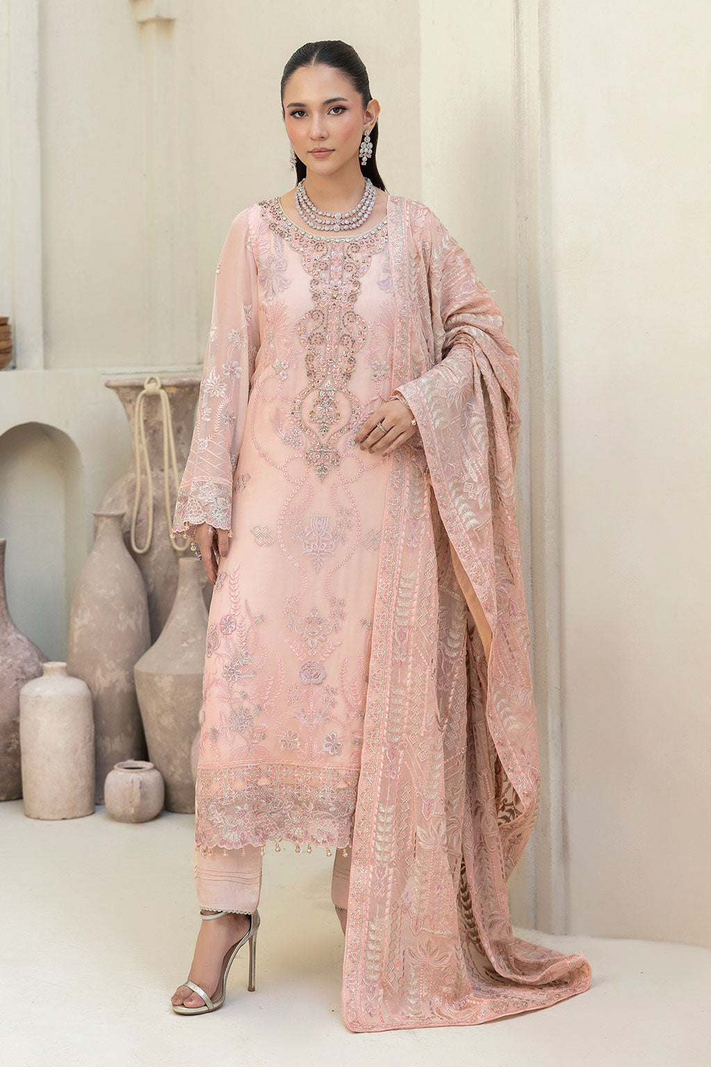 Ramsha | Dastaan Formals | T-507 - Formal Dress - available at Maria Faisal in UK and USA.