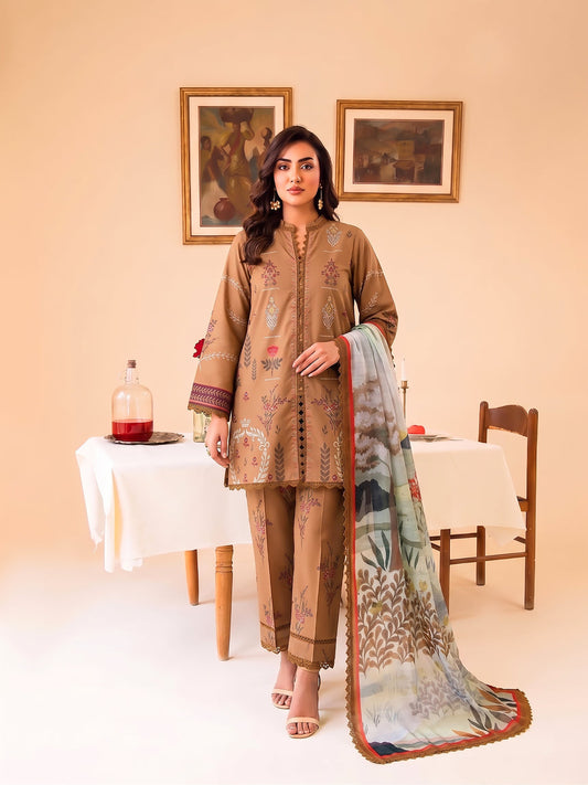 Faiza Faisal | FNF Printed Lawn | DUNE AURA - Casual Dress - available at Maria Faisal in UK and USA.