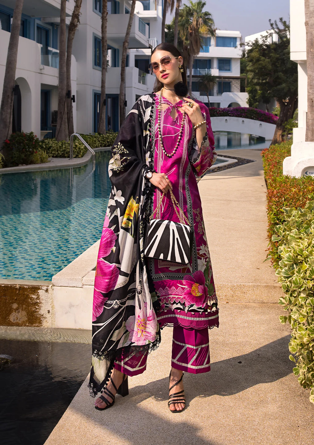Elaf Premium | Prints Collection 2024 | EOP-08A PETUNIA - Ladies Clothes - Maria Faisal