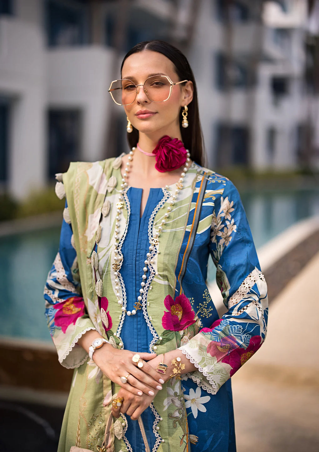 Elaf Premium | Prints Collection 2024 | EOP-08B WHIMSY TOSCANA - Ladies Clothes - Maria Faisal