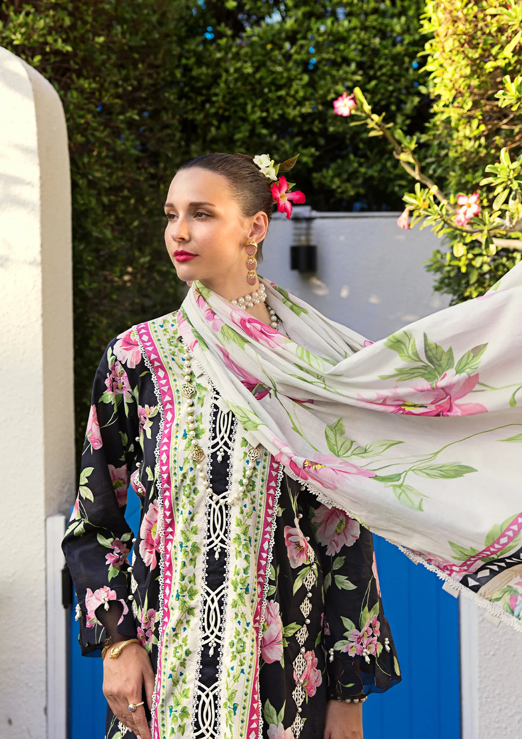 Elaf Premium | Prints Collection 2024 | EOP-05A EBONY - Ladies Clothes - Maria Faisal