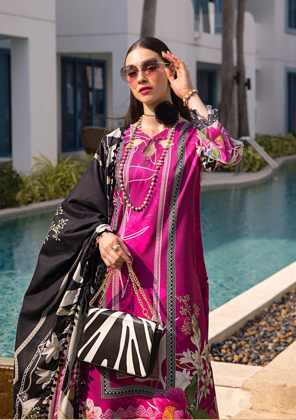 Elaf Premium | Prints Collection 2024 | EOP-08A PETUNIA - Ladies Clothes - Maria Faisal