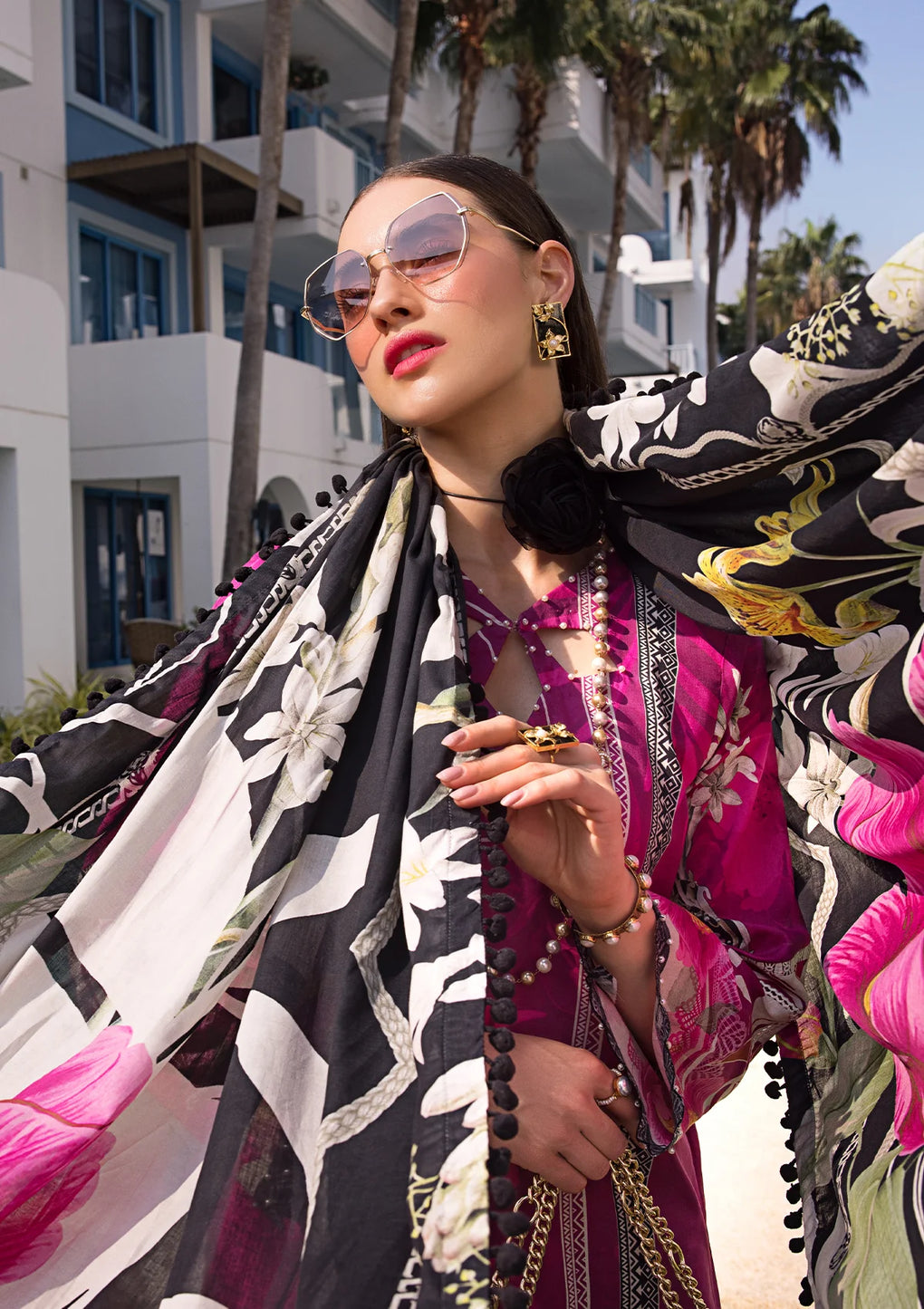 Elaf Premium | Prints Collection 2024 | EOP-08A PETUNIA - Ladies Clothes - Maria Faisal