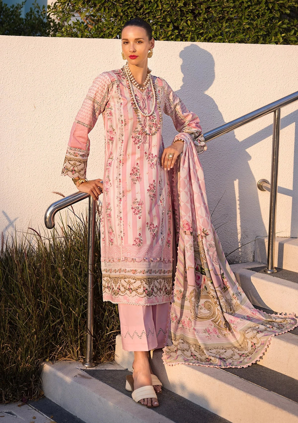 Elaf Premium | Prints Collection 2024 | EOP-04A THAI BLOOM - Ladies Clothes - Maria Faisal