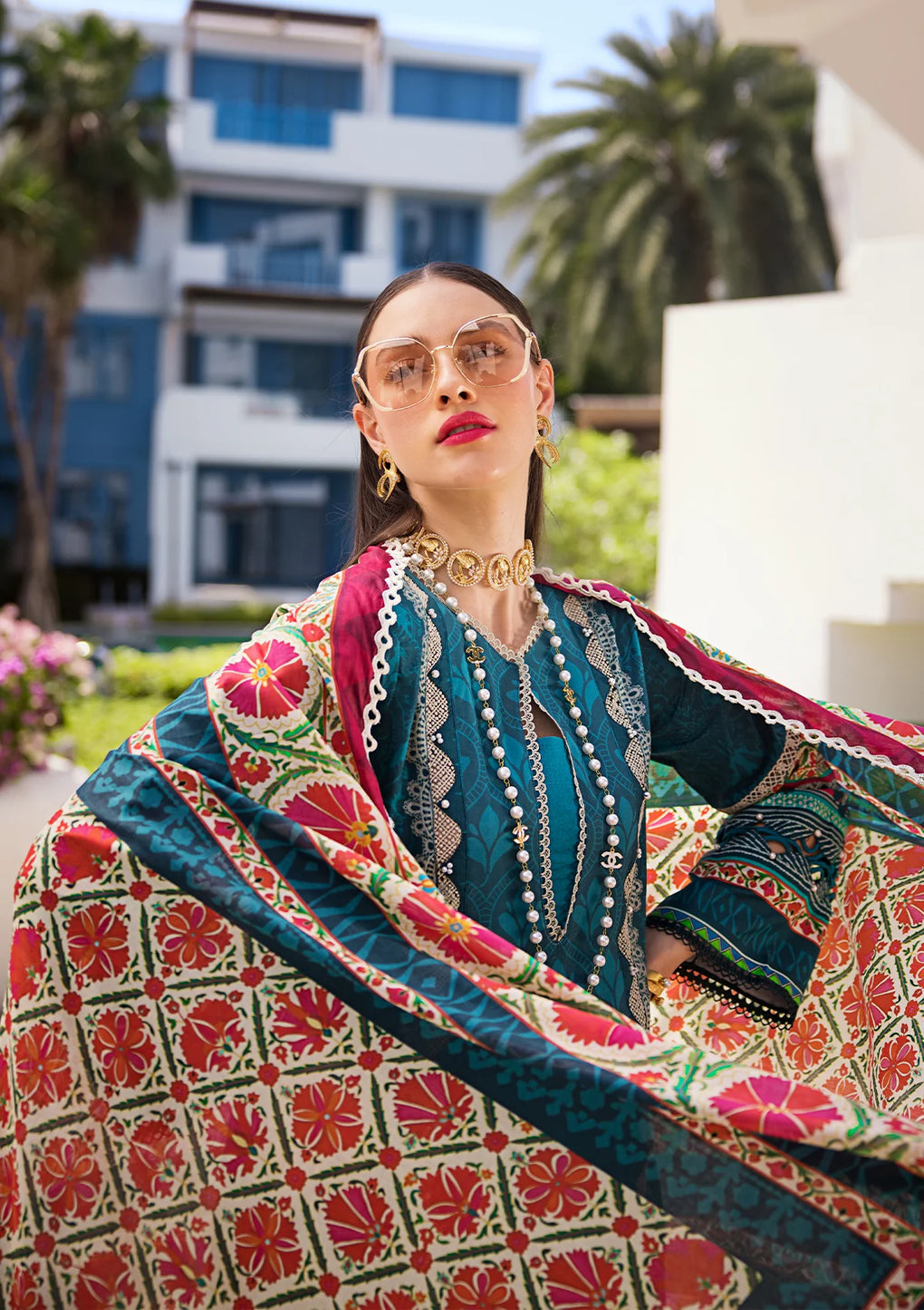 Elaf Premium | Prints Collection 2024 | EOP-07A FAUNA - Ladies Clothes - Maria Faisal