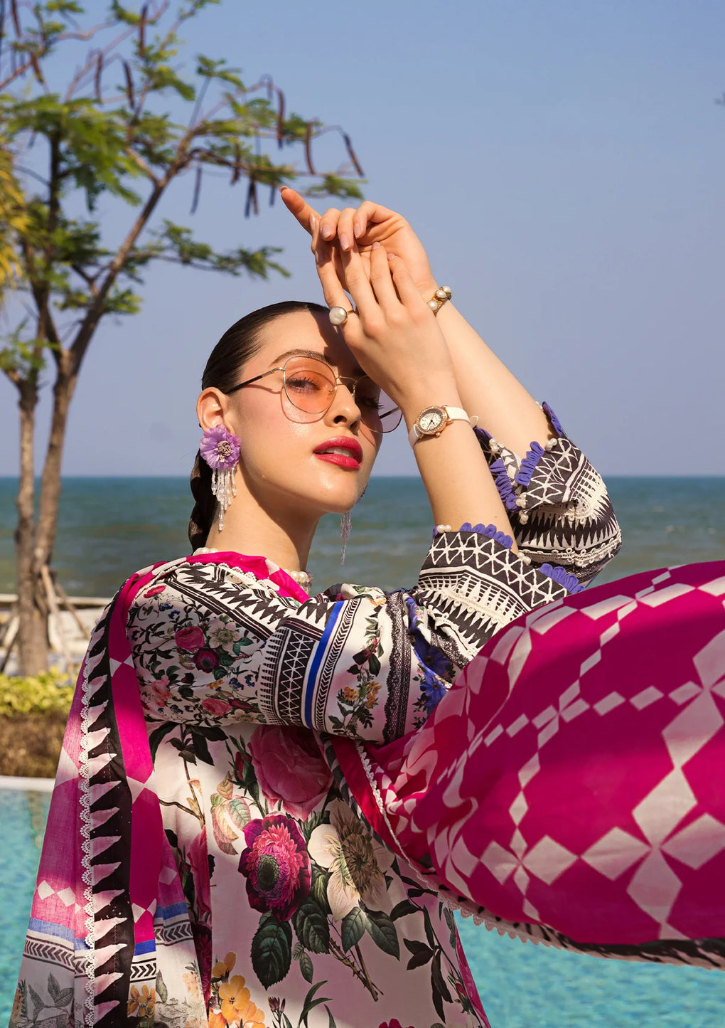 Elaf Premium | Prints Collection 2024 | EOP-06A AMARI MUSE - Ladies Clothes - Maria Faisal