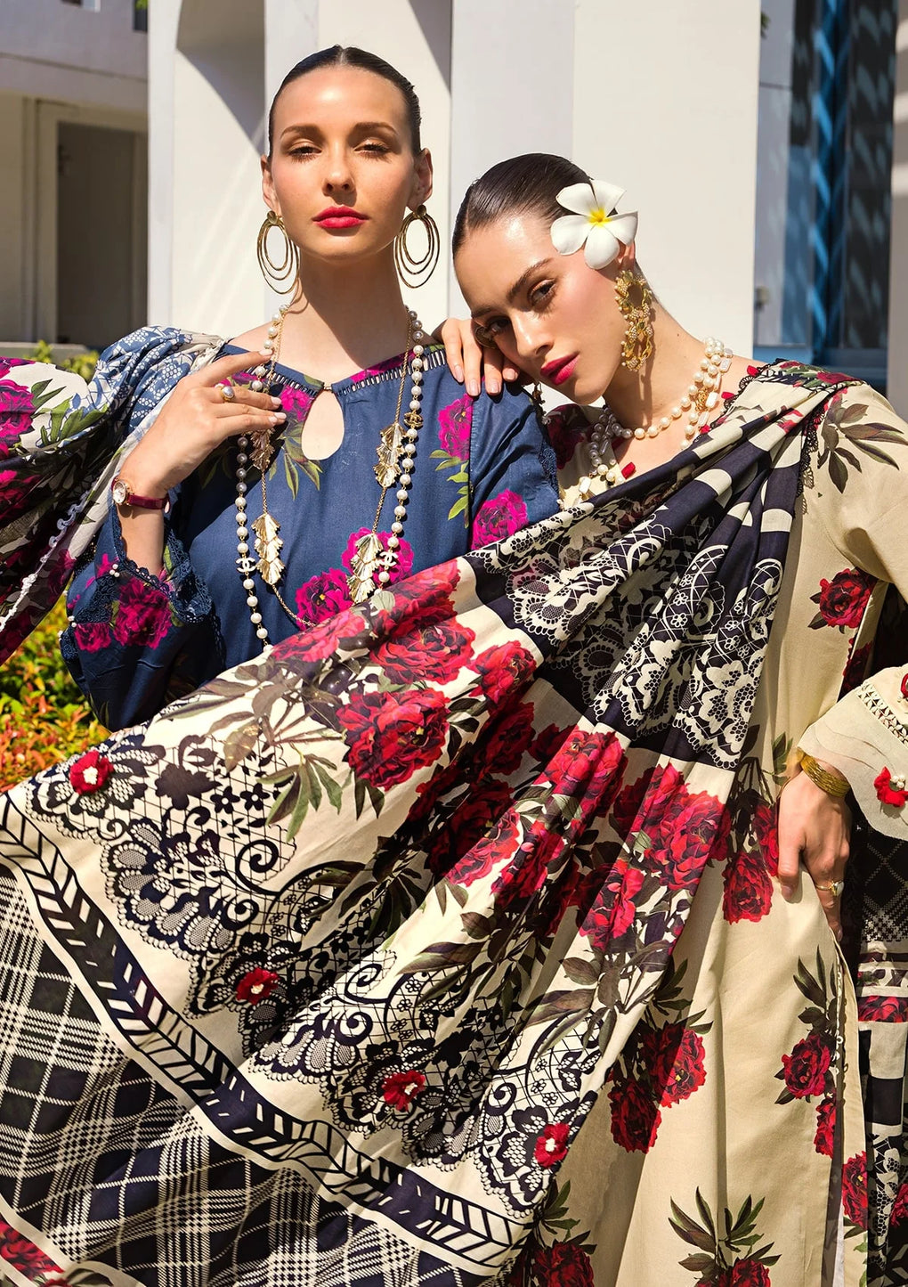 Elaf Premium | Prints Collection 2024 | EOP-03A SWAN - Ladies Clothes - Maria Faisal