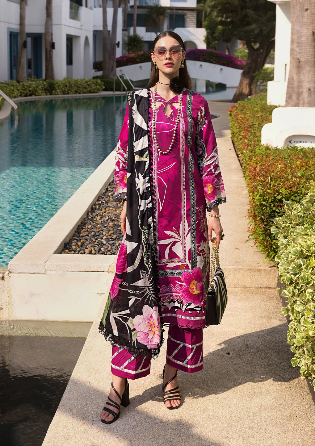 Elaf Premium | Prints Collection 2024 | EOP-08A PETUNIA - Ladies Clothes - Maria Faisal